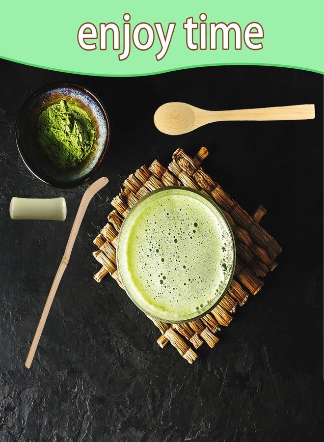 CartHome طقم خفاقة شاي ماتشا مكون من 5 قطع، حامل خفاقة ماتشا ياباني تقليدي، أدوات ماتشا خضراء للاستخدام المنزلي والمكتبي، مثالي لتنظيم ركن تحضير الشاي في المطبخ - Image 5